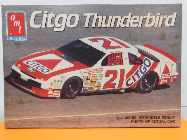 Dale Jarrett 1/25 Scale #21 Citgo (Wood Brothers) 1990 Ford Thunderbird Plastic Model Kit