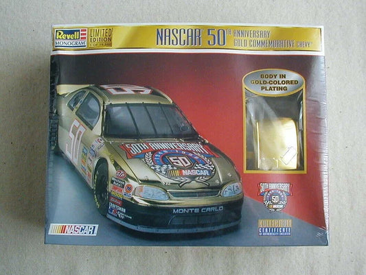 Limited Edition 1/24 Scale #50 NASCAR 50th Anniversary GOLD 1998 Monte Carlo Plastic Model Kit