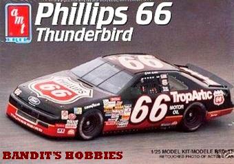 Chad Little 1/25 Scale #66 Phillips 66 1992 Ford Thunderbird Plastic Model Kit
