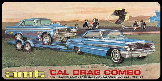 Cal Drag Combo Racing Team 1964 Galaxie and AWB Falcon with Trailer