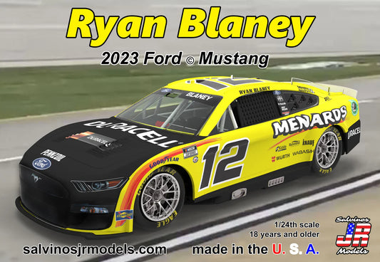 Team Penske, Ryan Blaney, All NEW -2023 body, Ford Mustang "Menards"