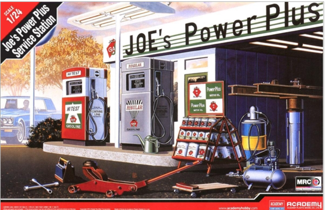 MRC/ACADEMY 1/24 JOE'S POWER PLUS SERVICE STATION